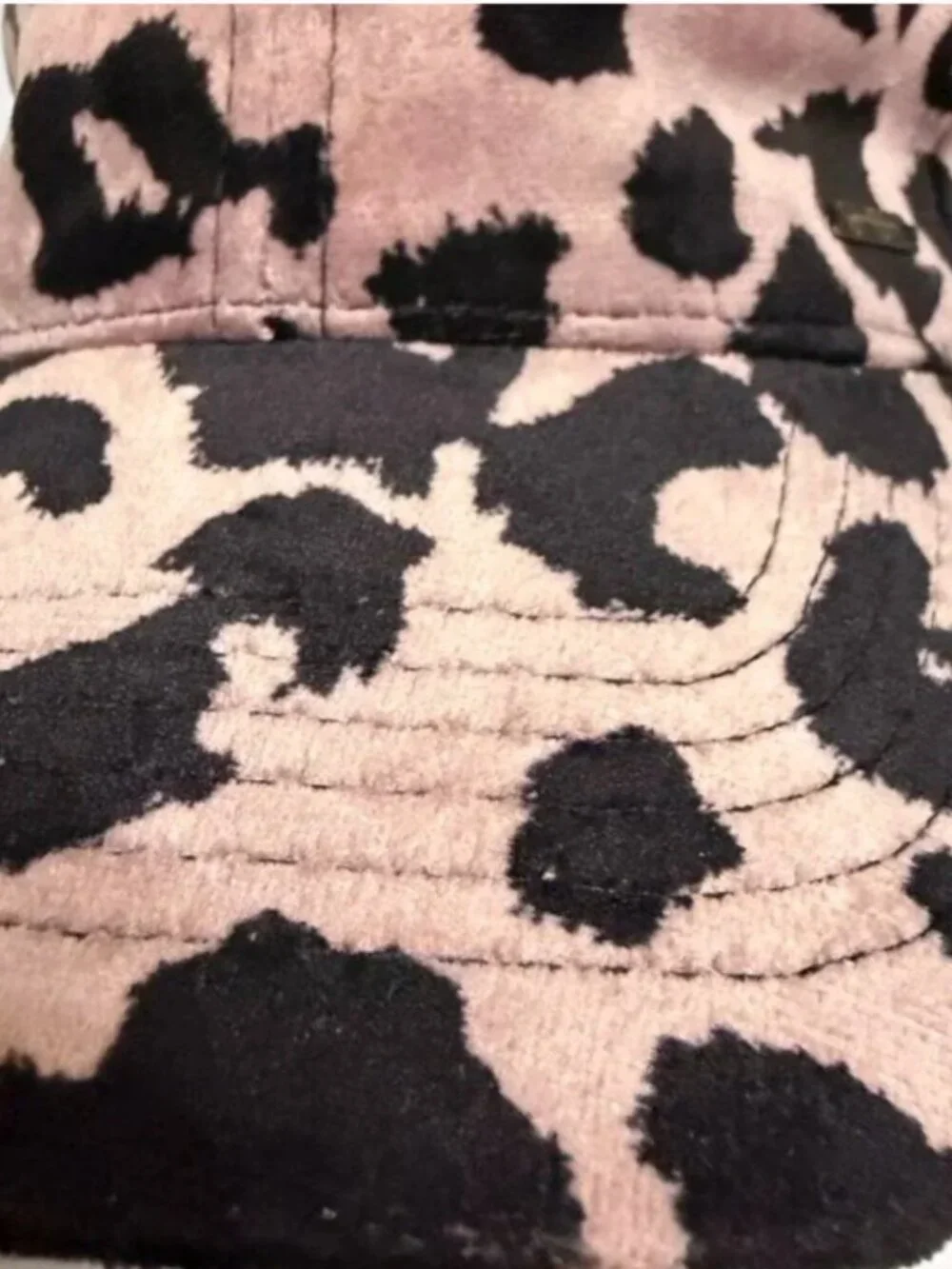 Jessica Simpson Pink Black Leopard Print Baseball Cap Adjustable One Size